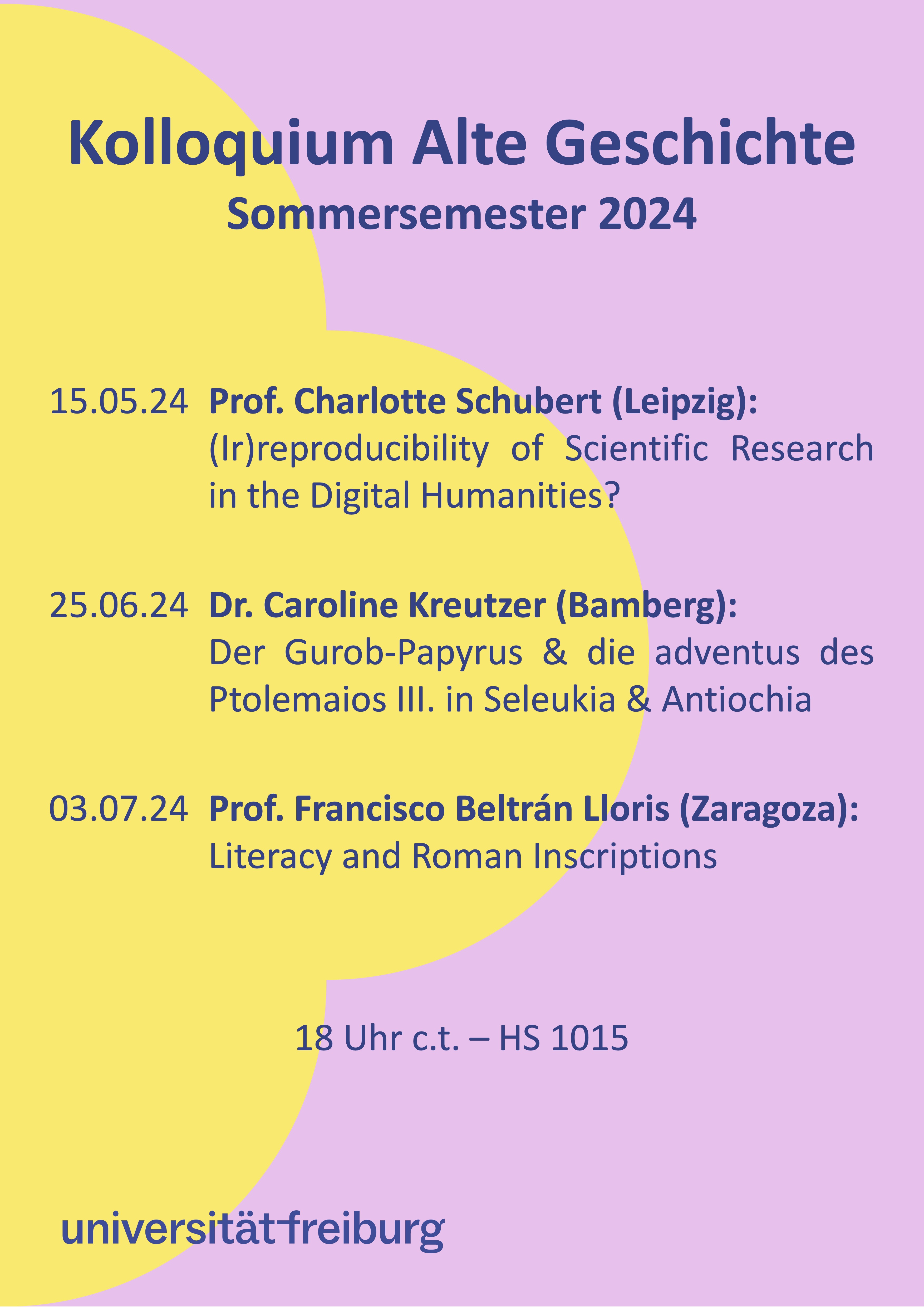 Kolloquium Alte Geschichte SoSe 24