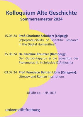Kolloquium Alte Geschichte SoSe 24